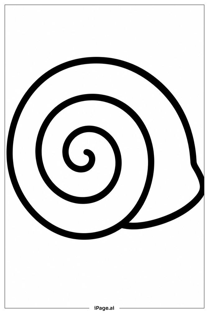 Seashell Spiral Coloring Page