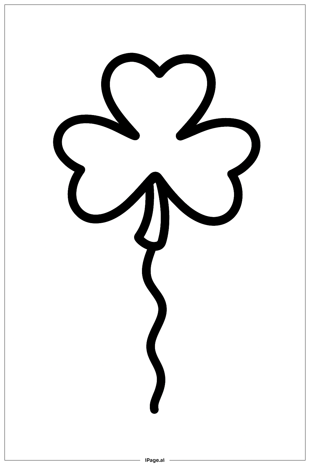 Shamrock Balloon St. Patrick's Day Coloring Page 