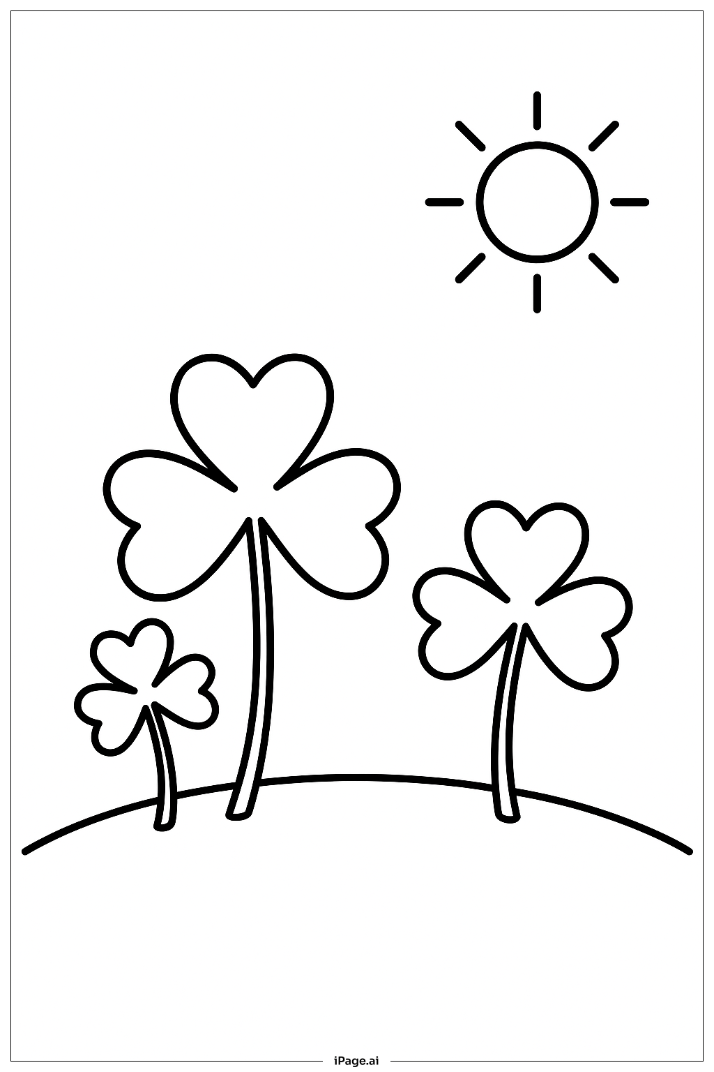  Shamrock Familiengruppe Ausmalseite 