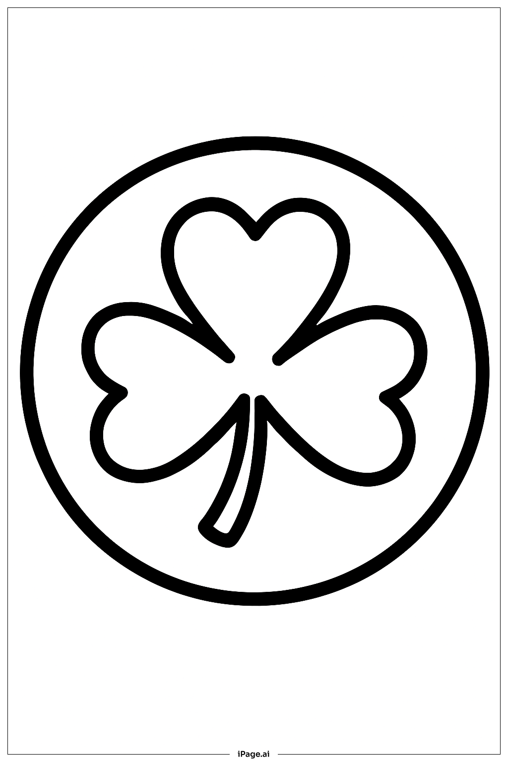  Kleeblatt auf Kreisgrundlage Ausmalseite 