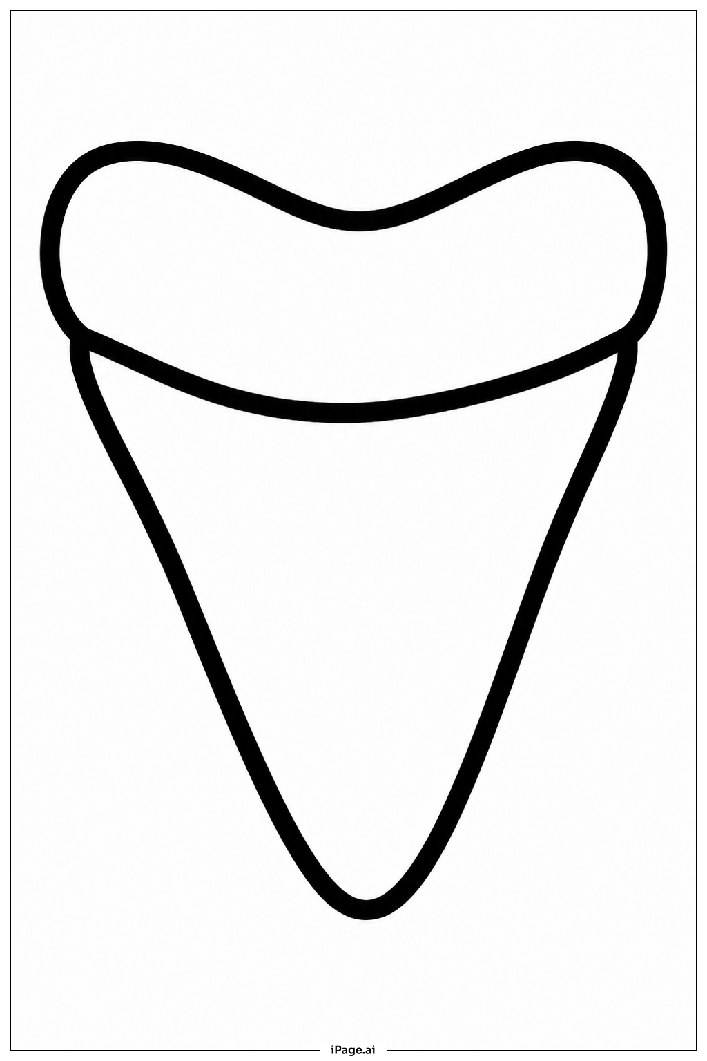  Shark Tooth Closeup Coloring Page 