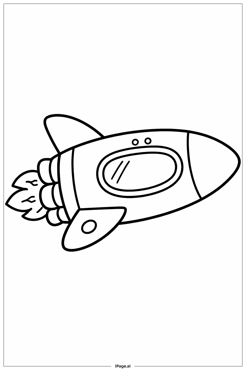  侧视太空船填色页 