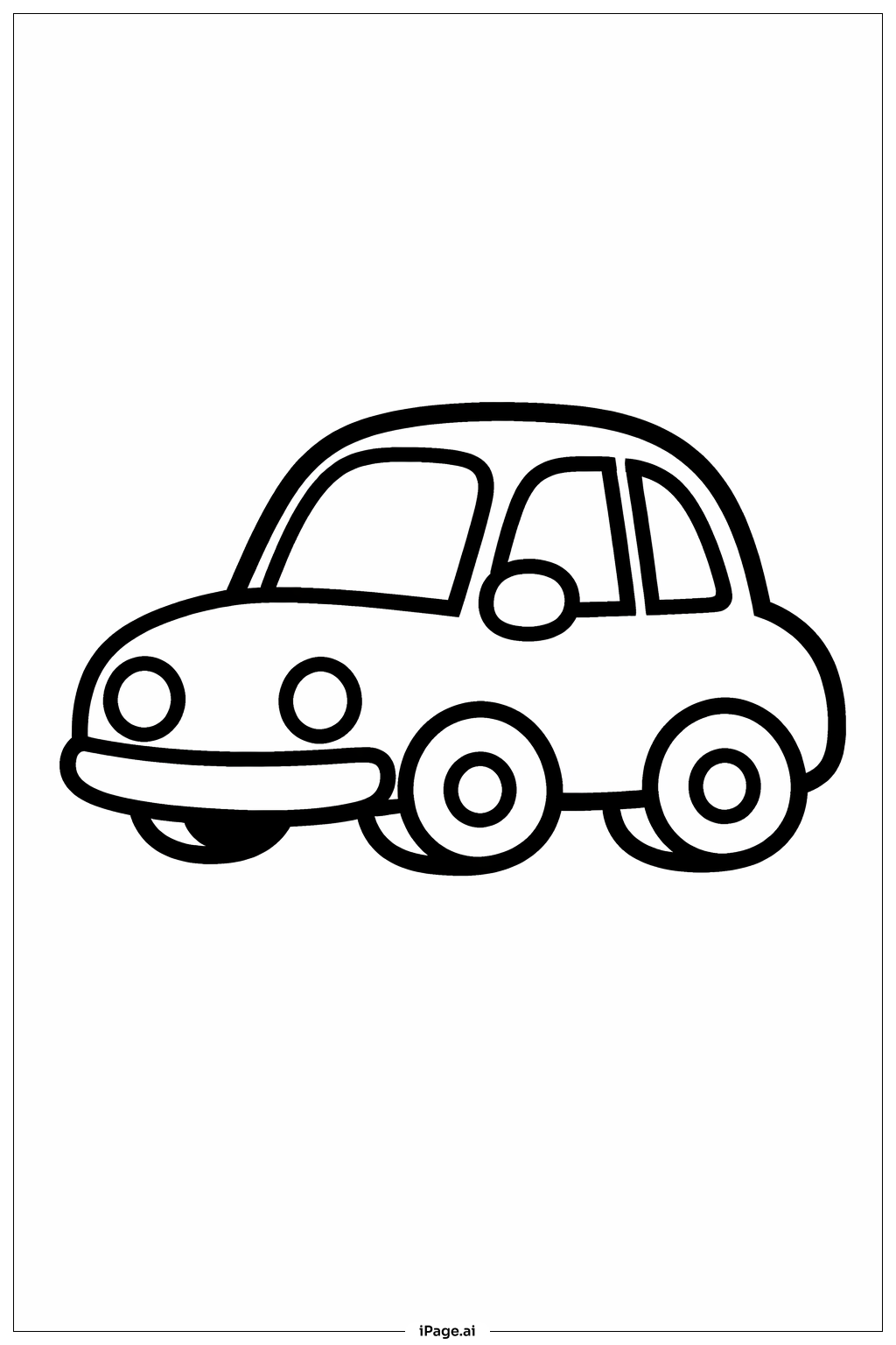 简单汽车填色页