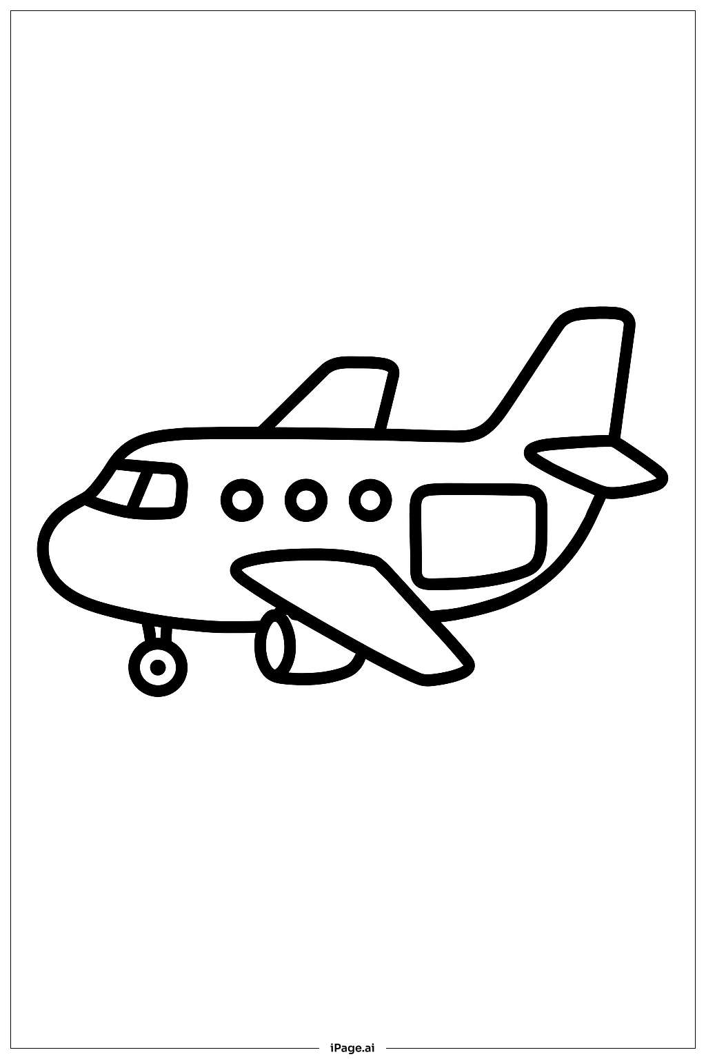  간단한 화물 비행기 색칠공부 페이지 