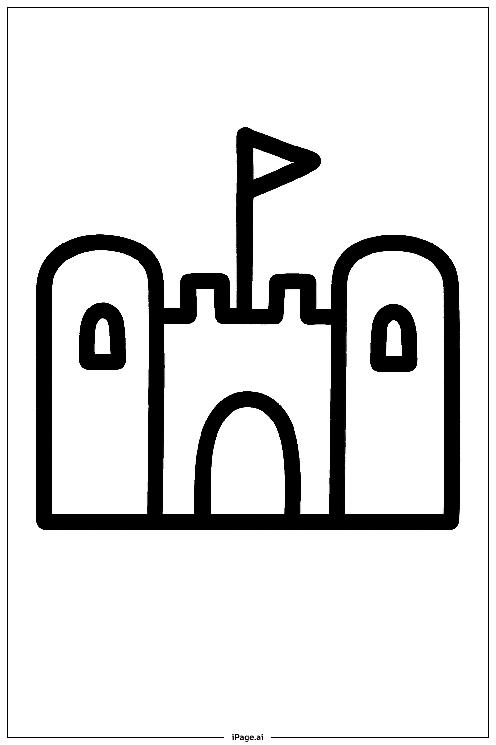 Simple Castle St. Patrick's Day Coloring Page 