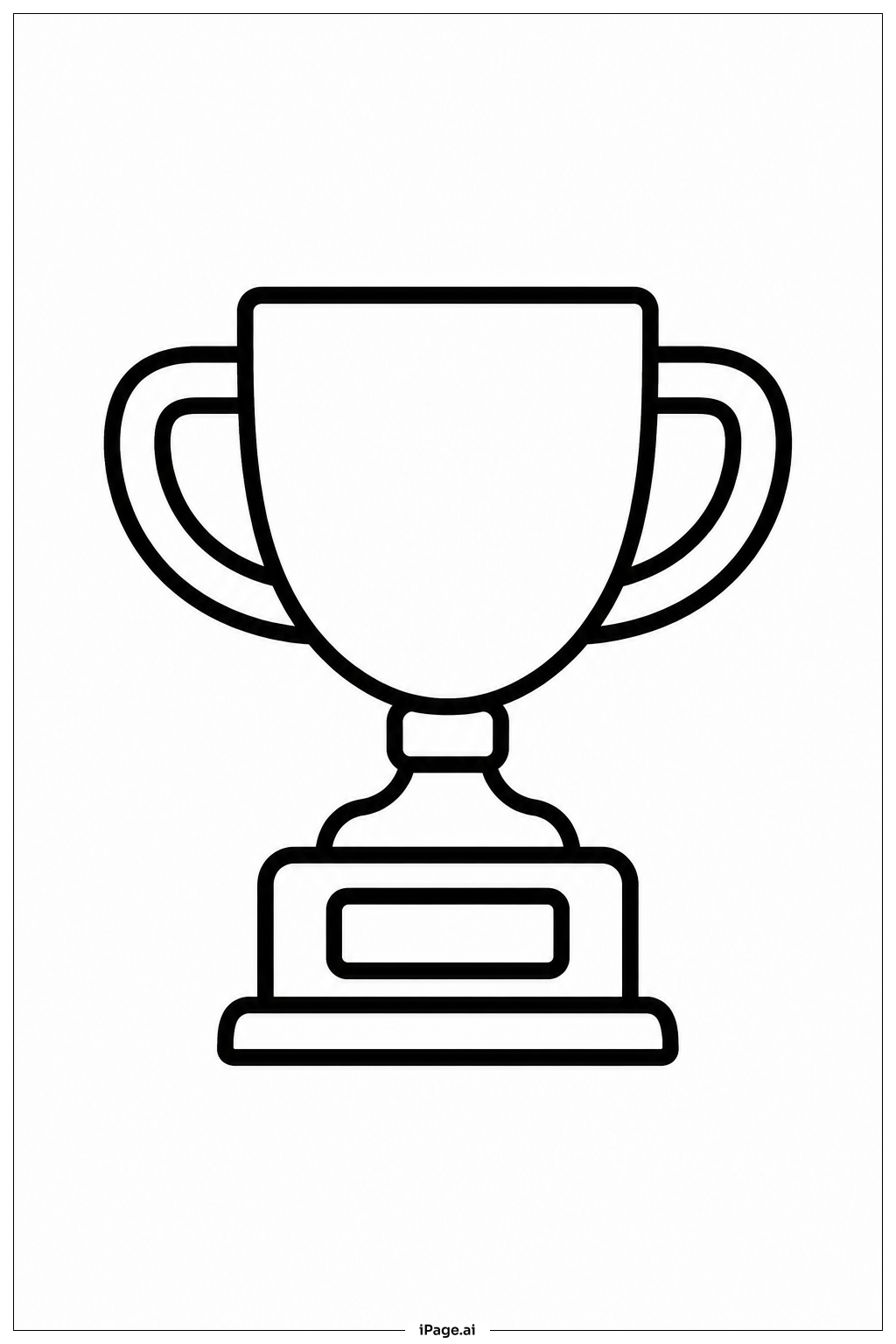 Einfacher Pokal mit Griffen Ausmalseite