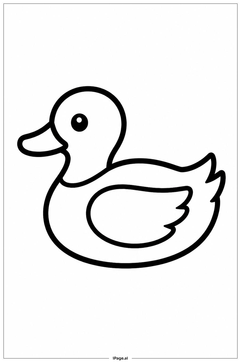 シンプルな水鳥の塗り絵ページ