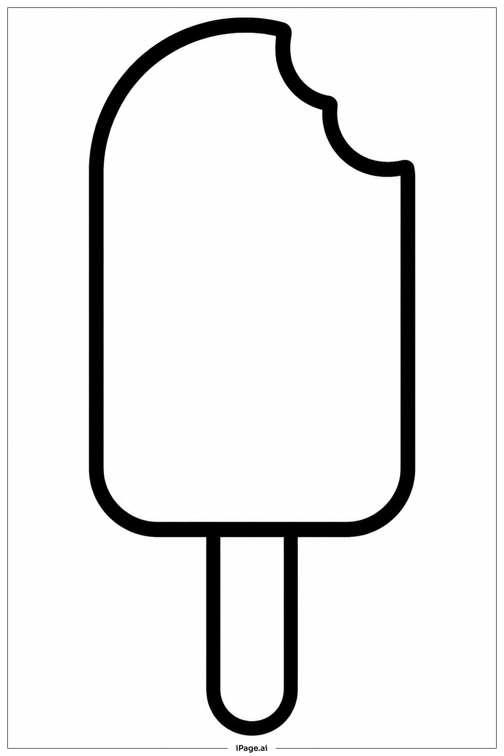  Página para colorir de Picolé de Mordida Única 