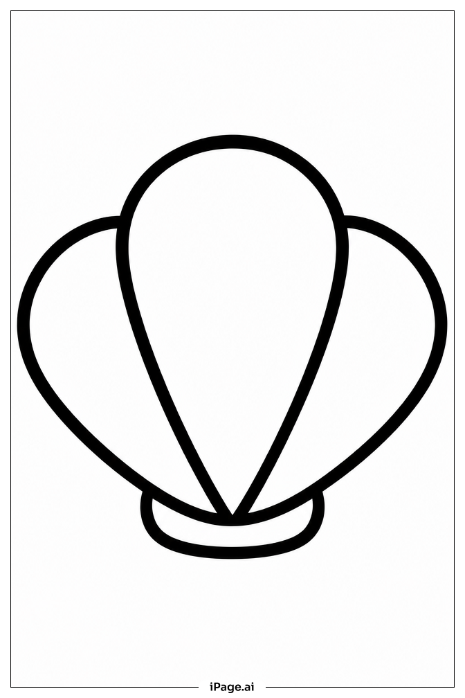 Single Seashell Coloring Page