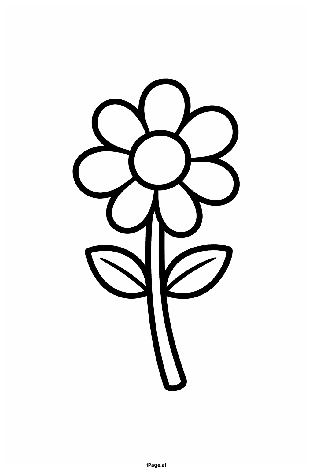 Single Stem Flower Coloring Page