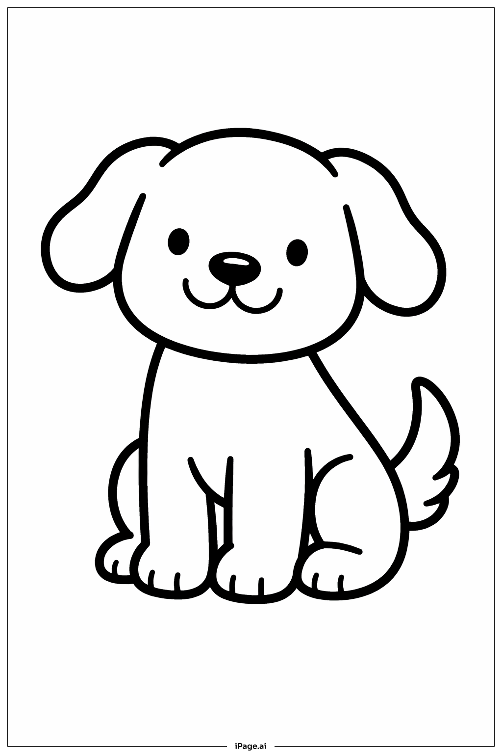  Sitting Dog Coloring Page 