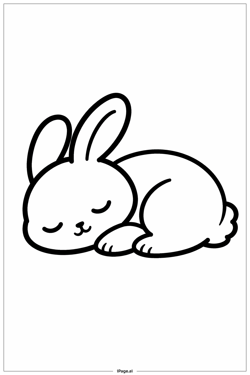  Página para colorir de Coelhinho Dorminhoco 