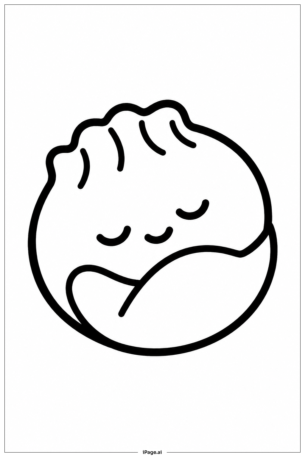  Sleeping Dumpling Squishy Coloring Page 