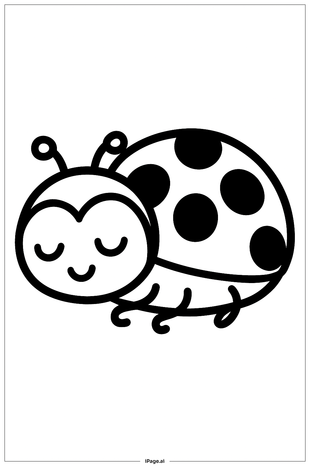  잠자는 무당벌레 색칠공부 페이지 