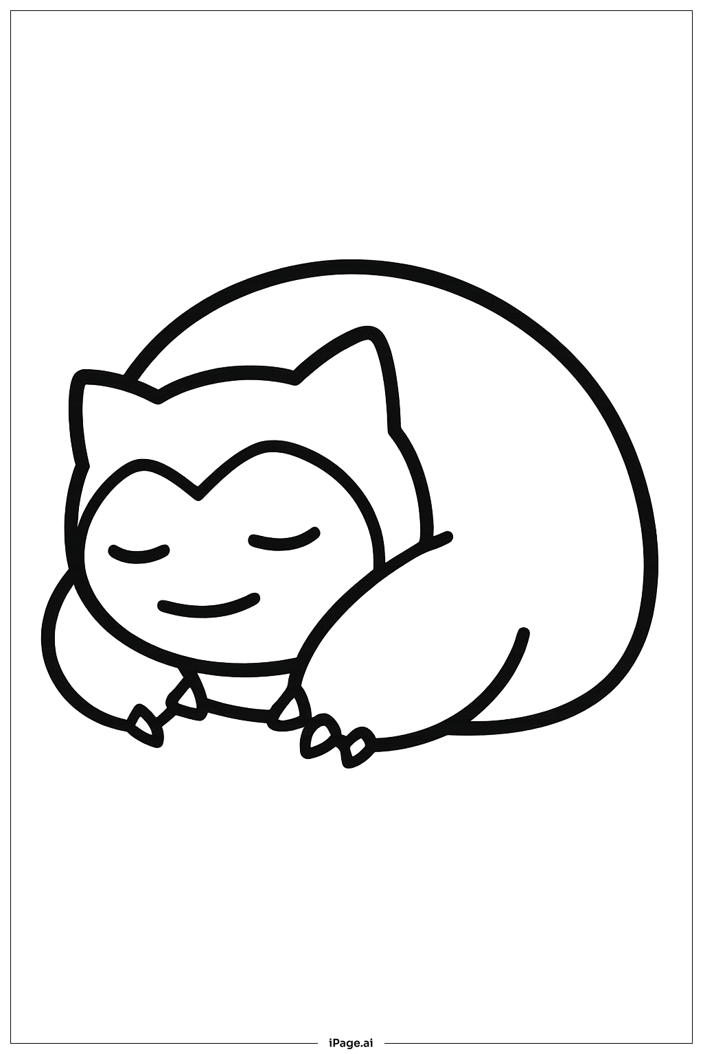 正在睡覺的寶可夢著色頁