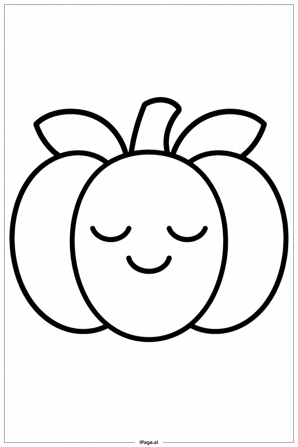  Página para colorir de Abóbora Adormecida 