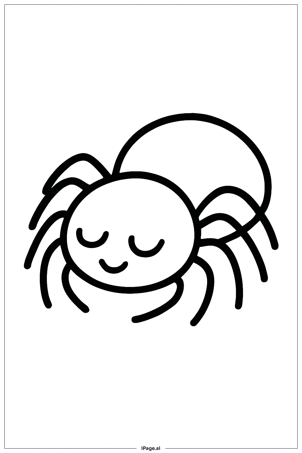  자는 거미 색칠공부 페이지 