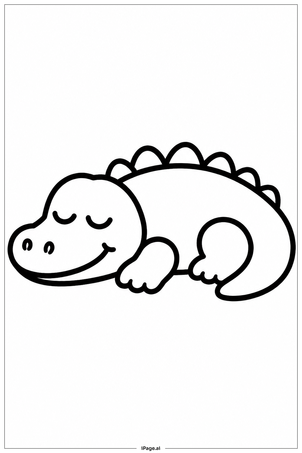 Sleepy Alligator Coloring Page
