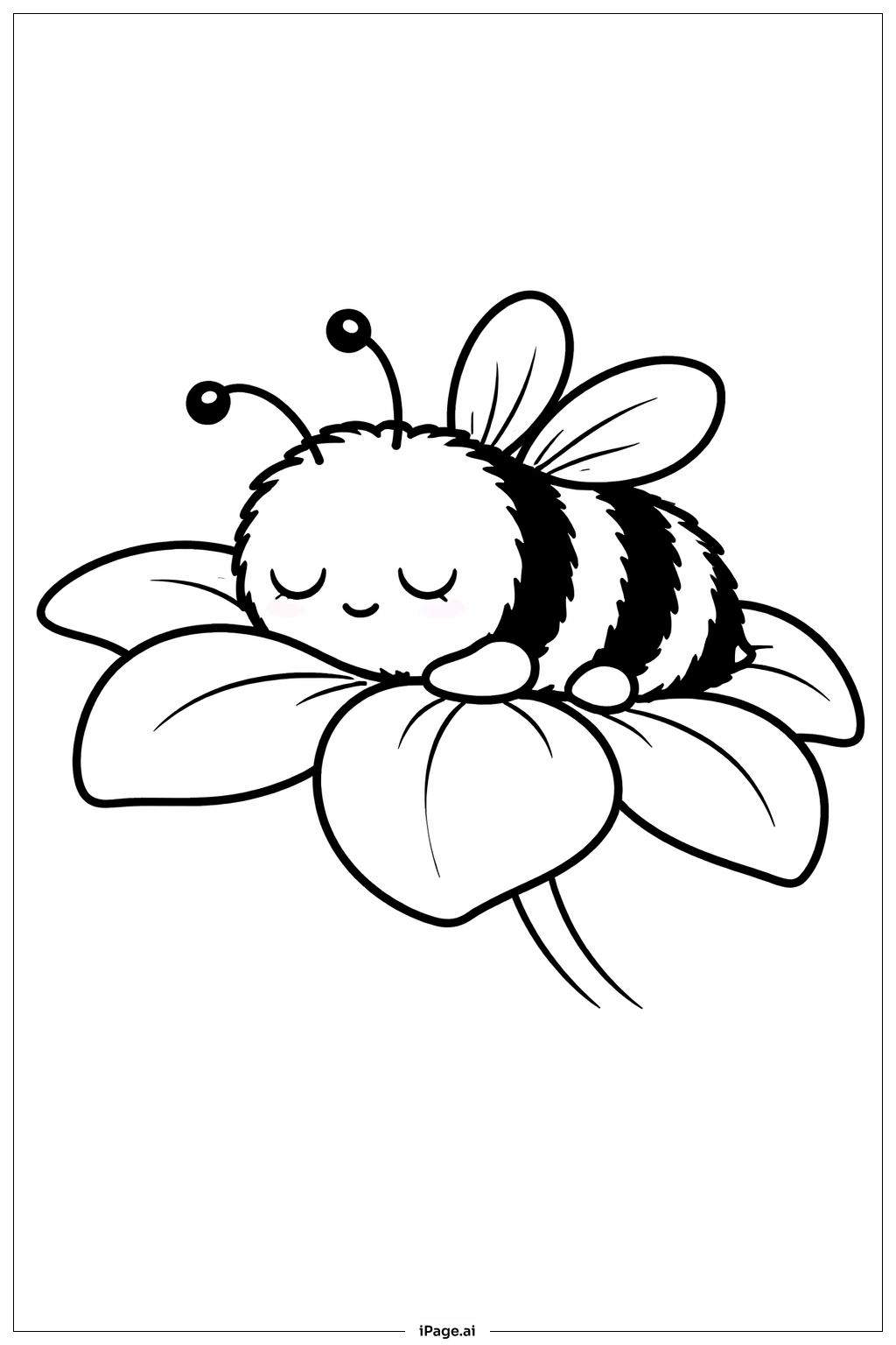  Trang tô màu Con Ong Buồn Ngủ Trên Cánh Hoa 