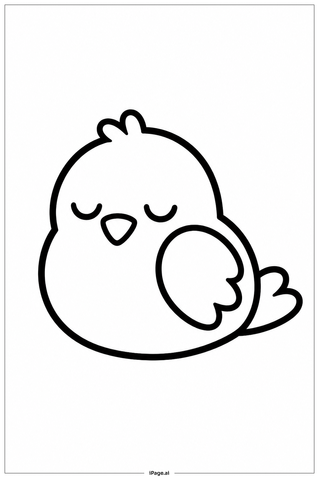 ねむいとりの塗り絵ページ