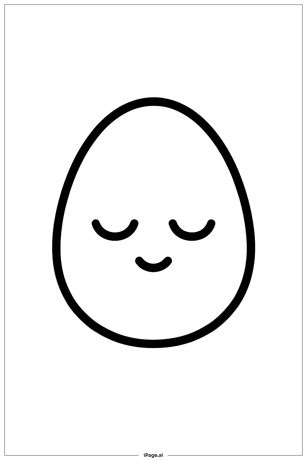 Sleepy Egg Coloring Page
