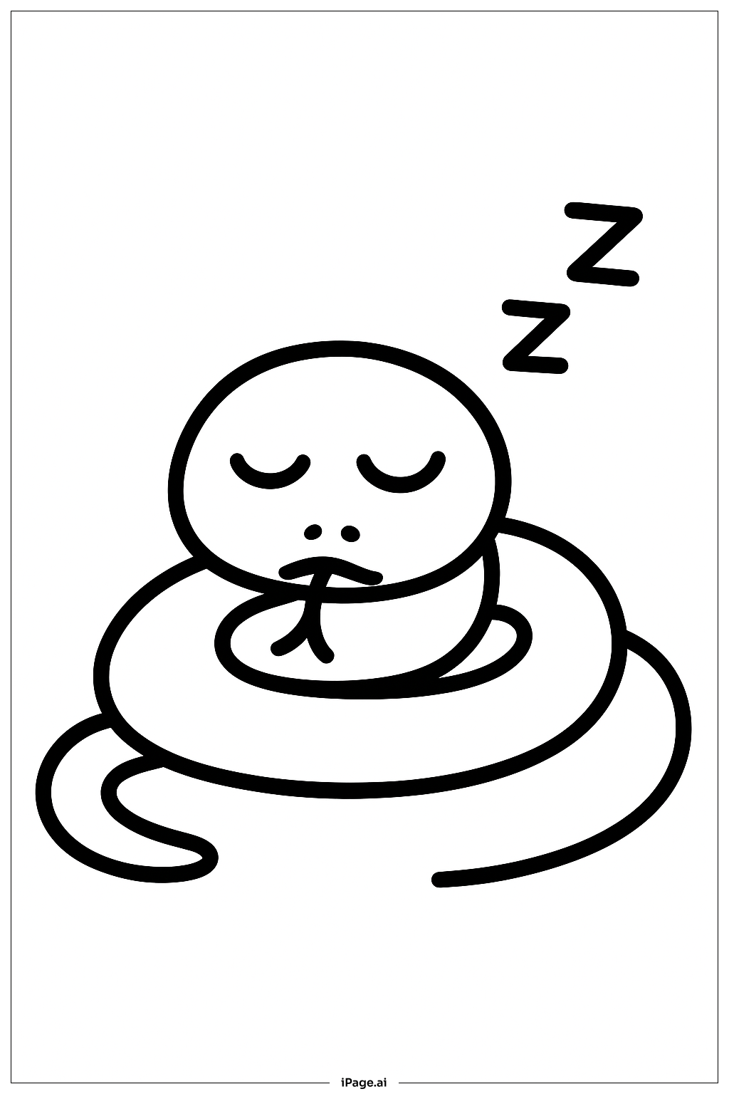  Trang tô màu Rắn rừng buồn ngủ 