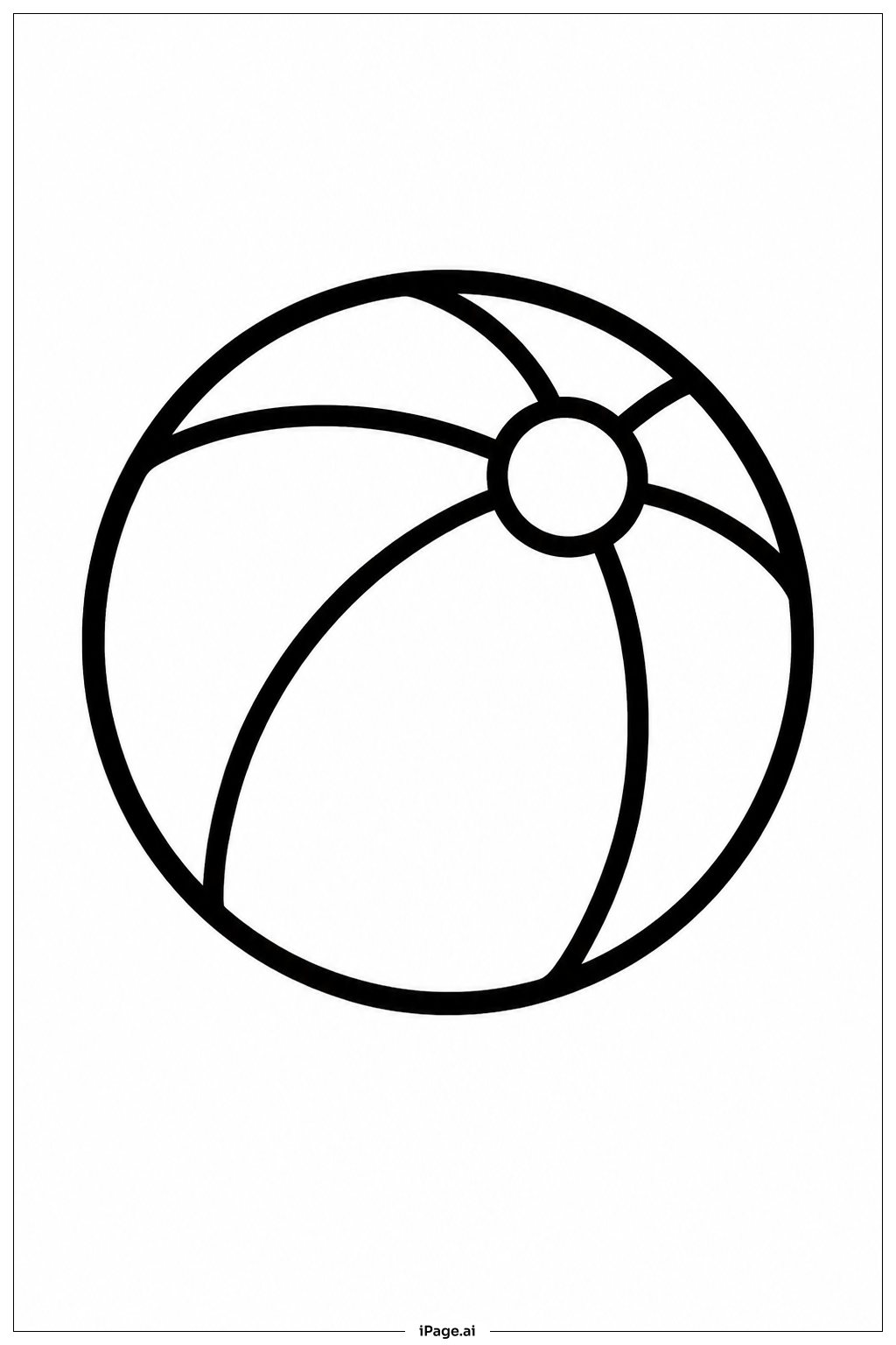 Small Beach Ball Coloring Page