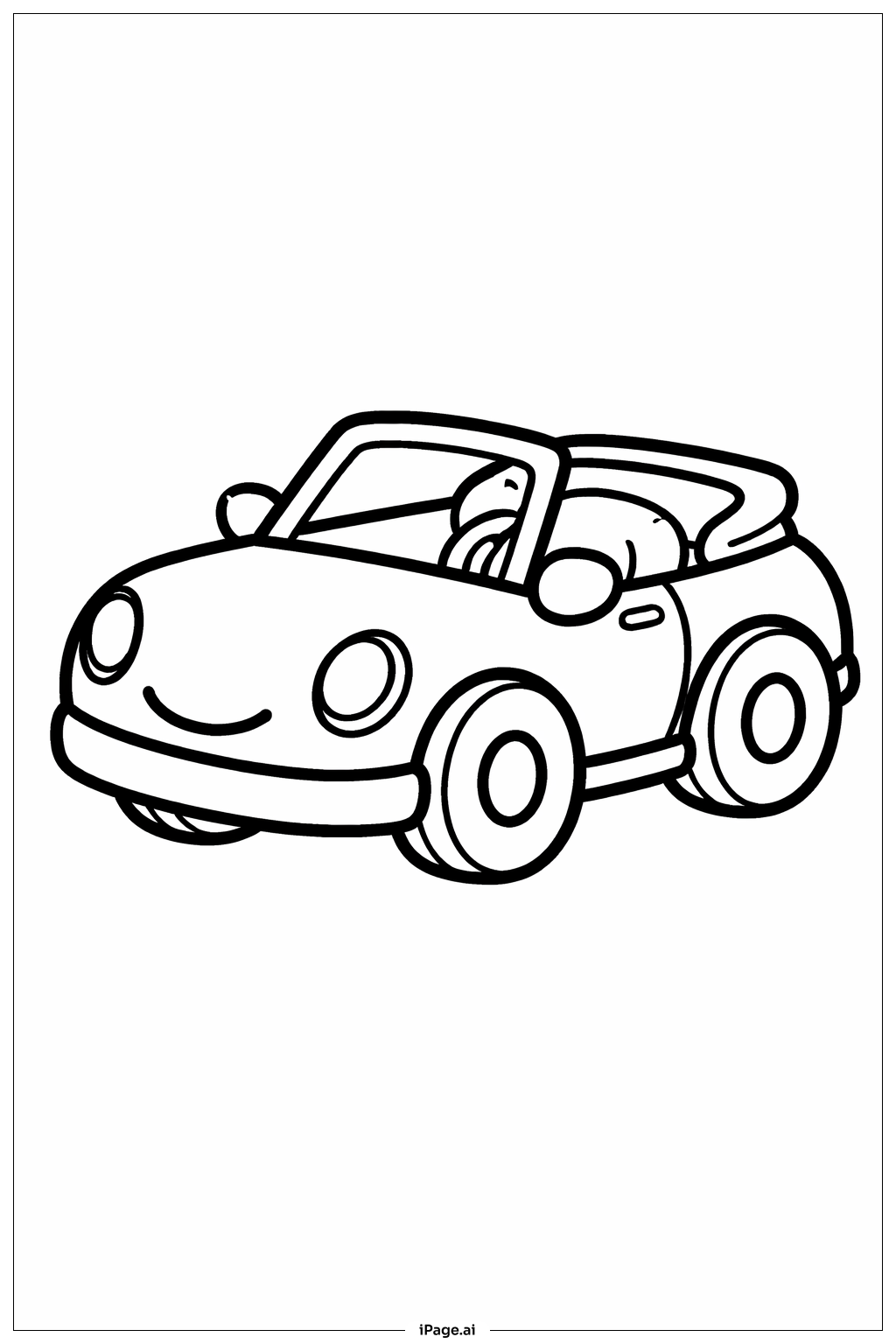 小敞篷车填色页