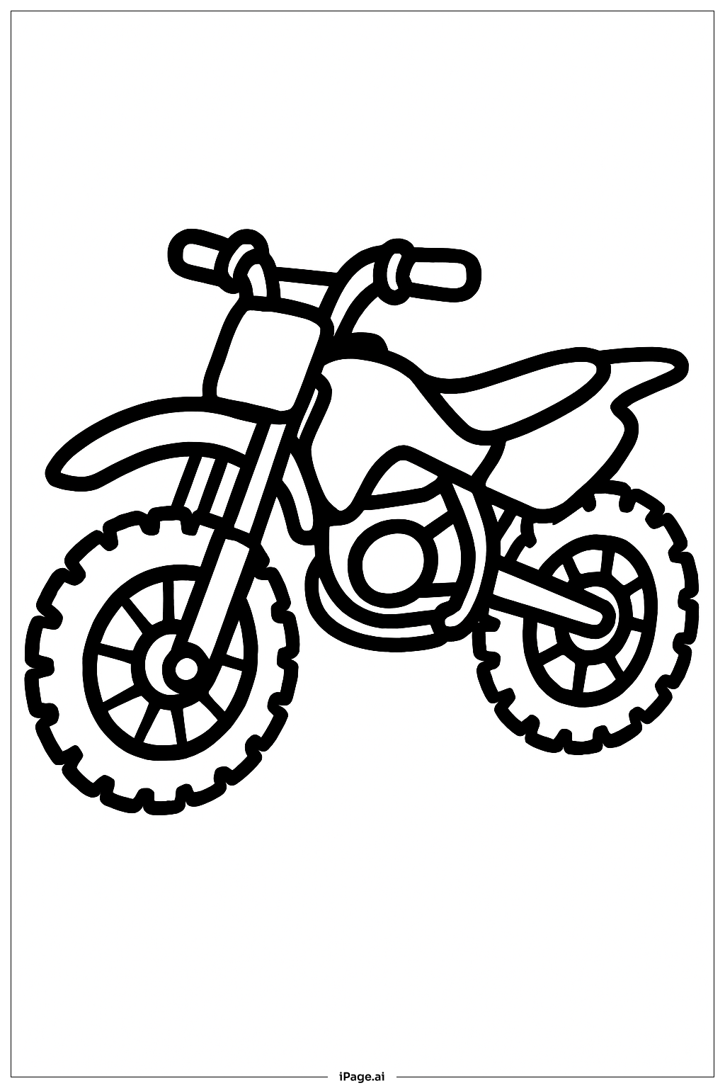  小型越野摩托車卡通著色頁 