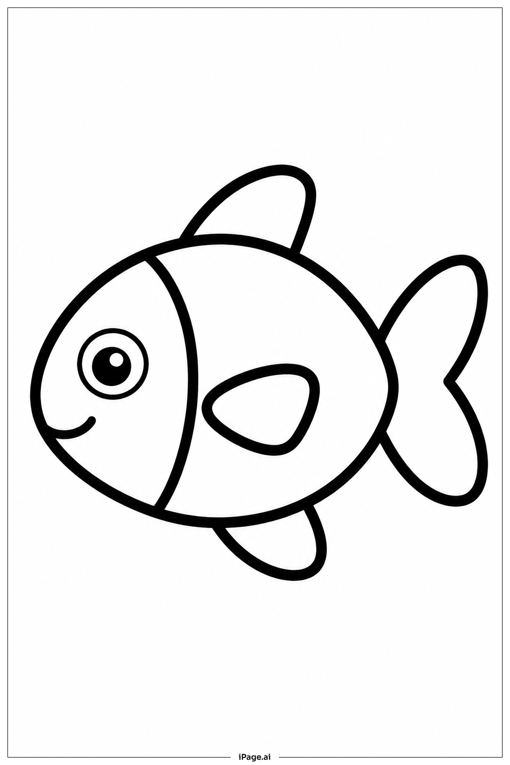 Página para colorir de Peixe Pequeno