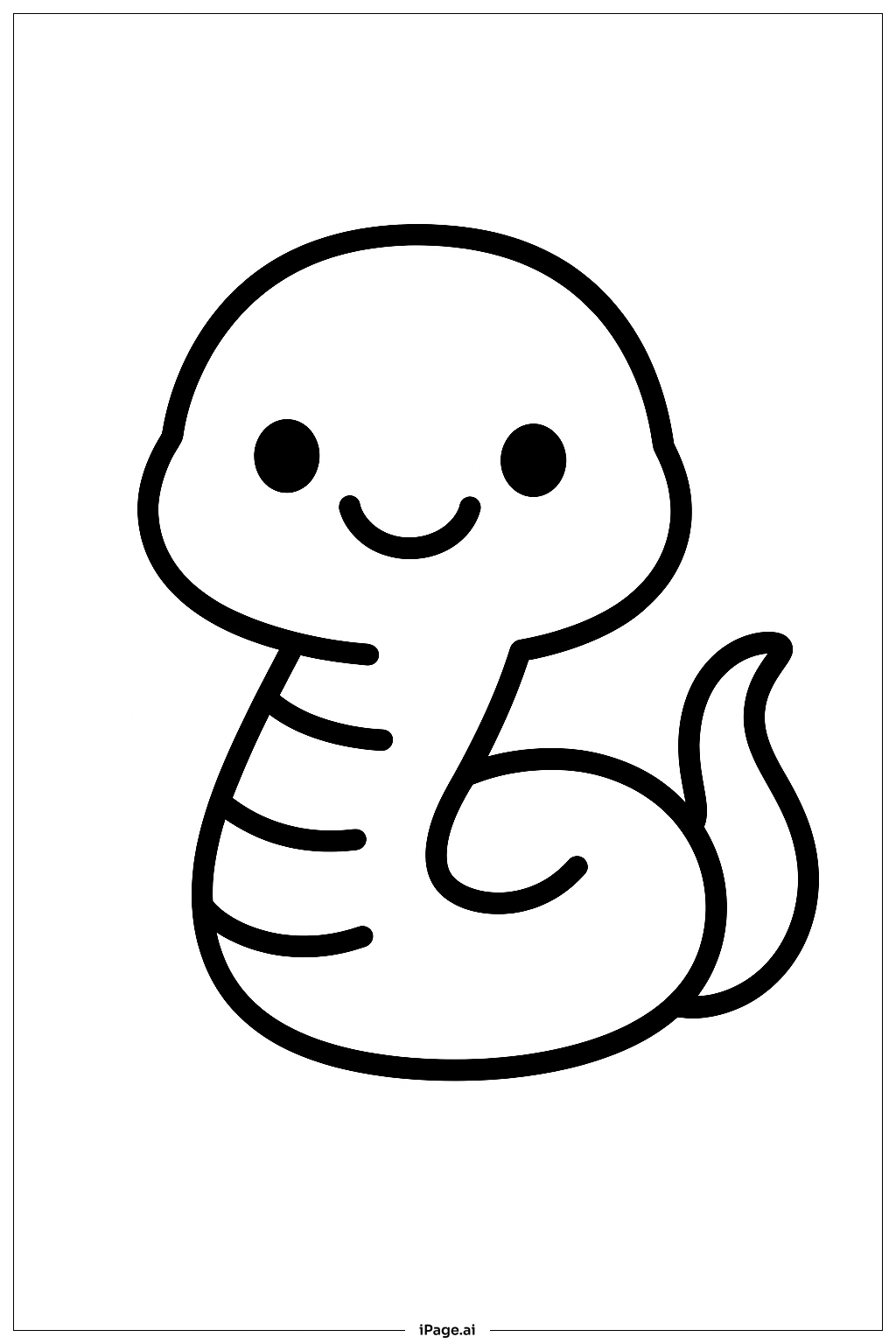  Trang tô màu Rắn Bé Cười 