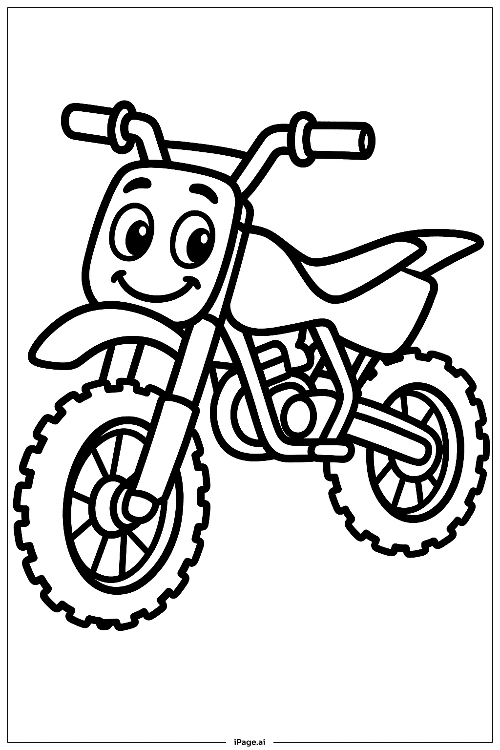  微笑越野機車著色頁 