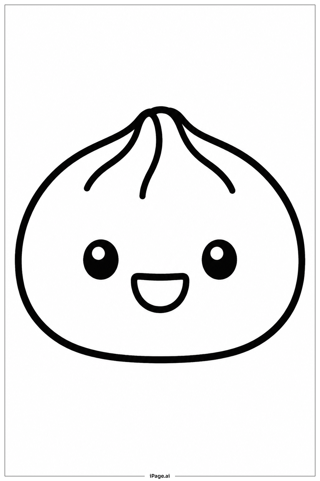  Smiling Dumpling Squishy Coloring Page 