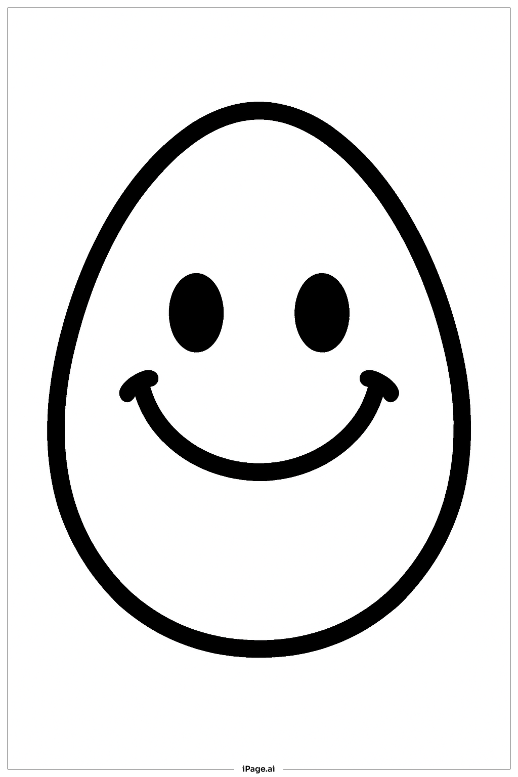 Smiling Egg Coloring Page
