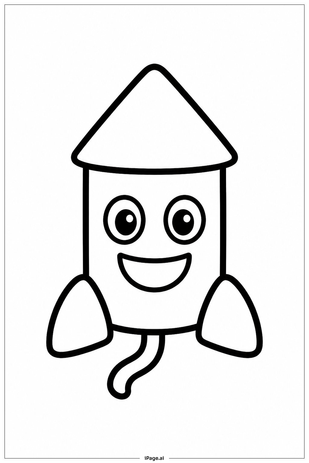  Smiling Firework Character Coloring Page 