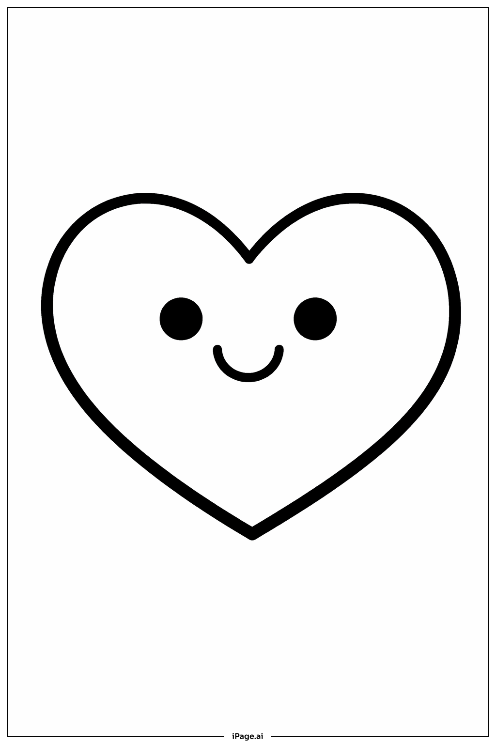 Smiling Heart Coloring Page