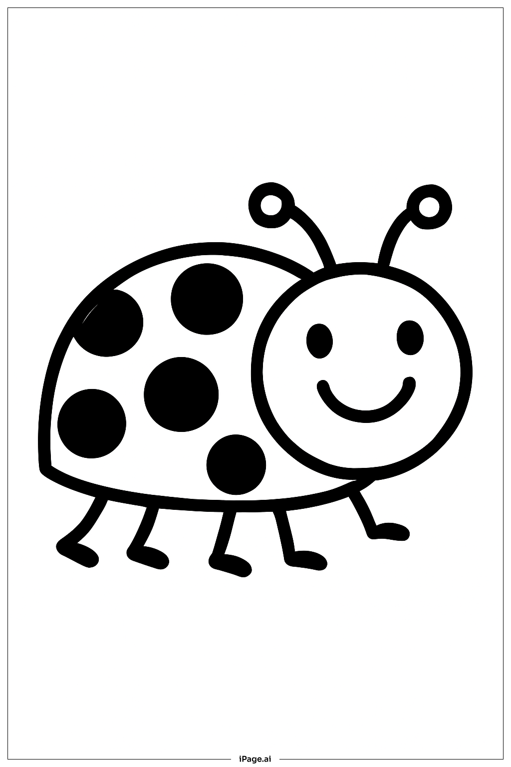  웃는 무당벌레 색칠공부 페이지 