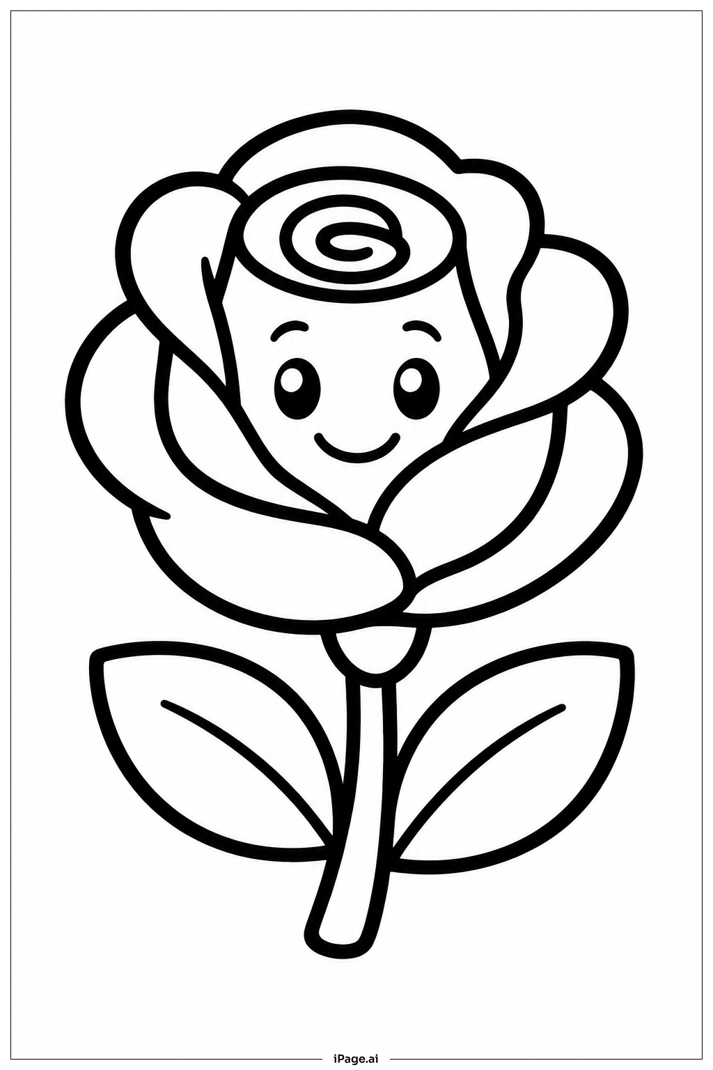 バラの塗り絵ページ