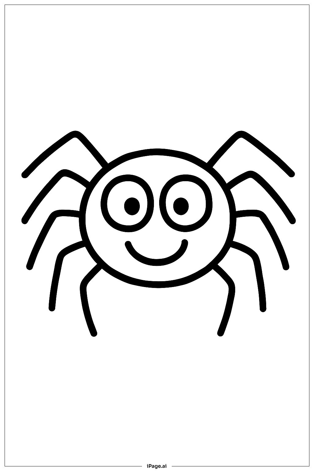  웃는 거미 얼굴 색칠공부 페이지 