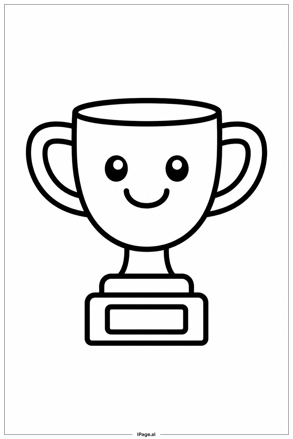 Lächelnde Trophäe Ausmalseite