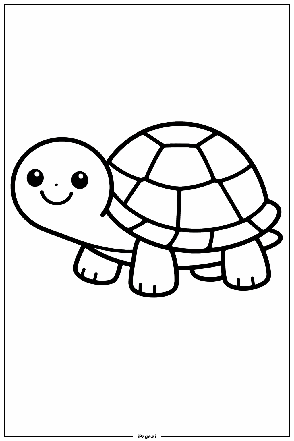 微笑的乌龟填色页