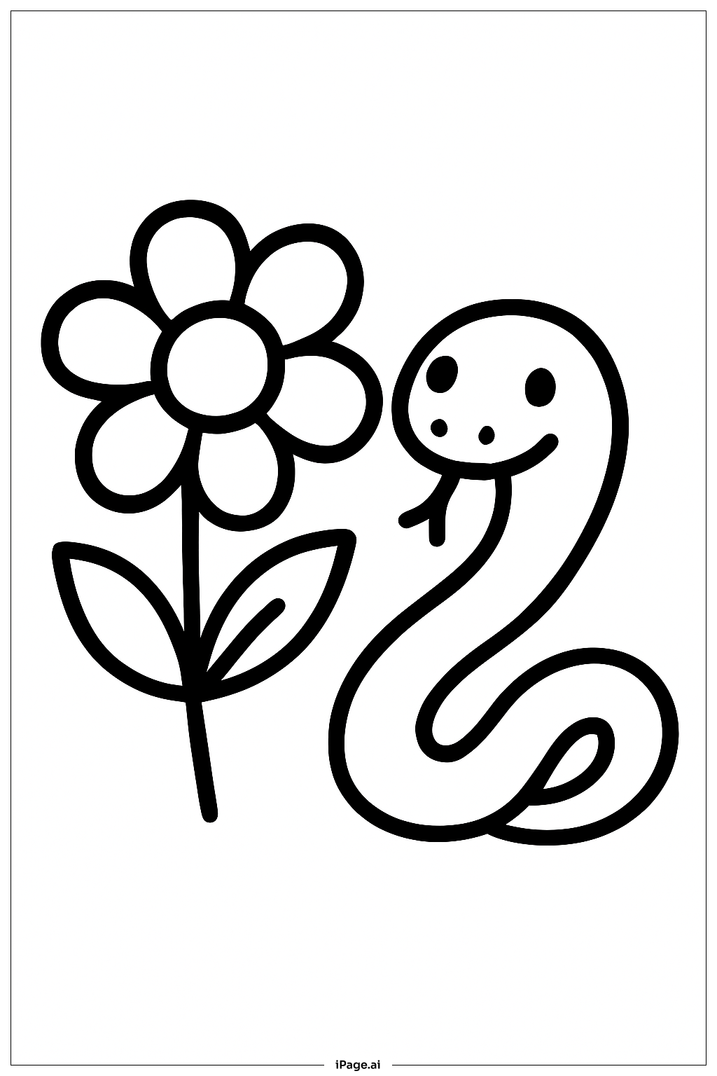  Trang tô màu Rắn và Hoa 