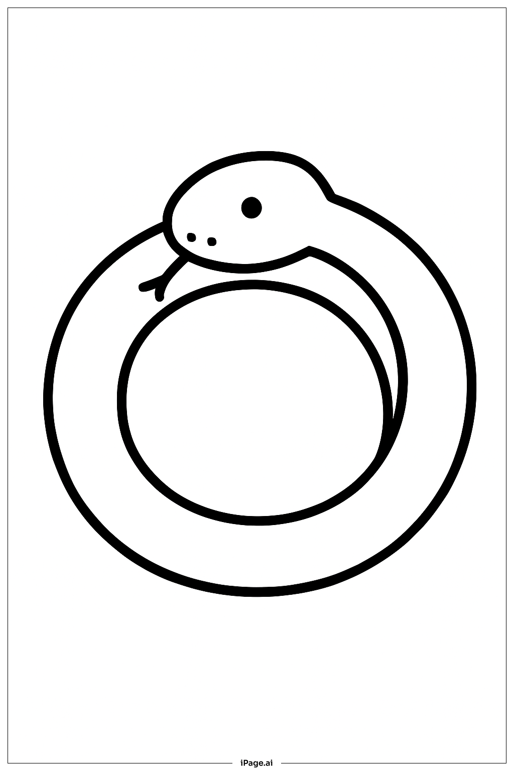  Trang tô màu Con Rắn Quấn Tròn 