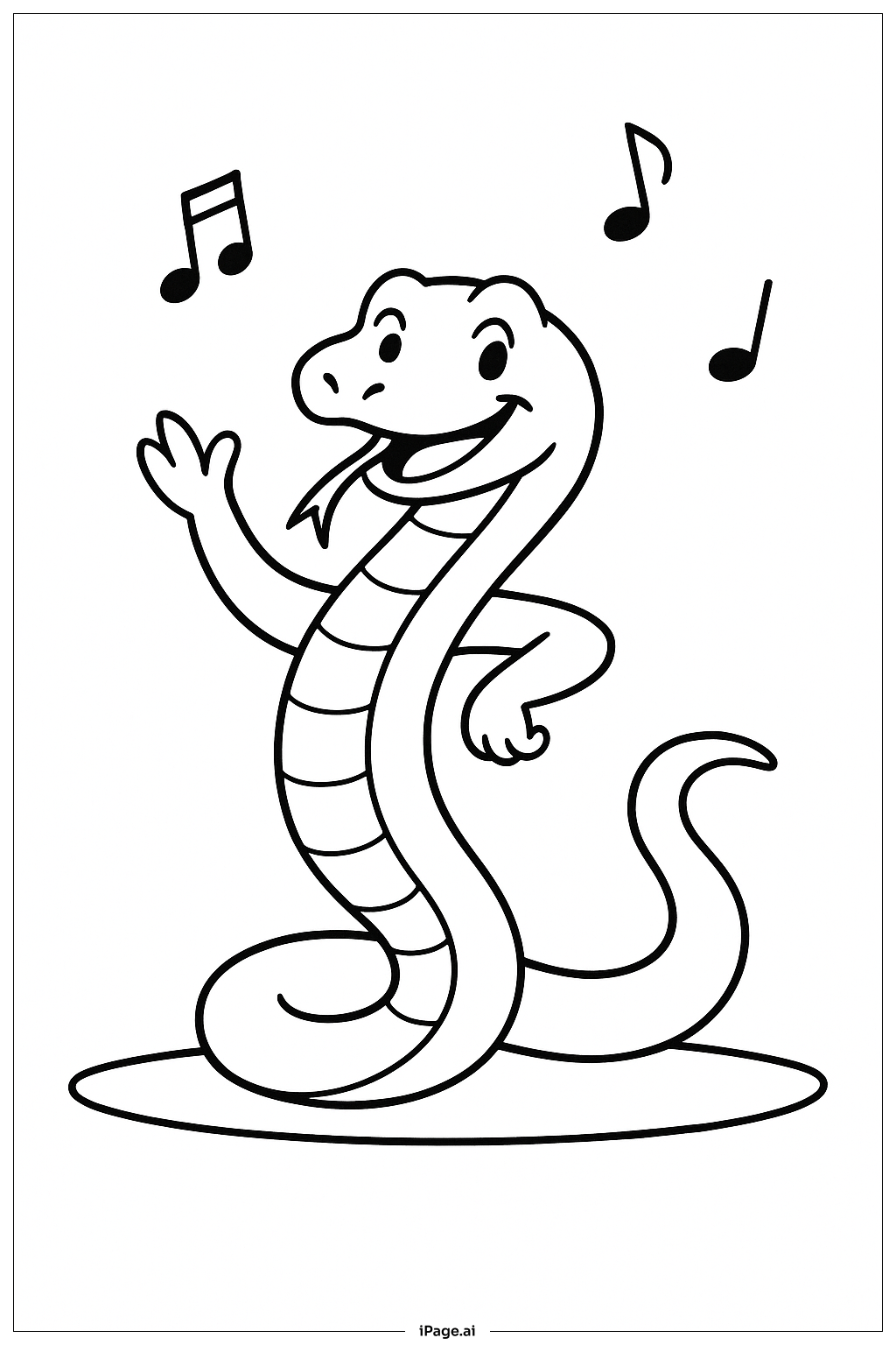  スネークダンスの塗り絵ページ 