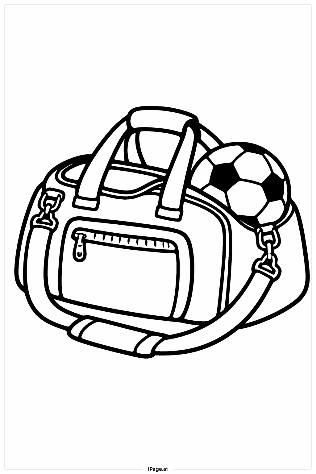  足球包著色頁 