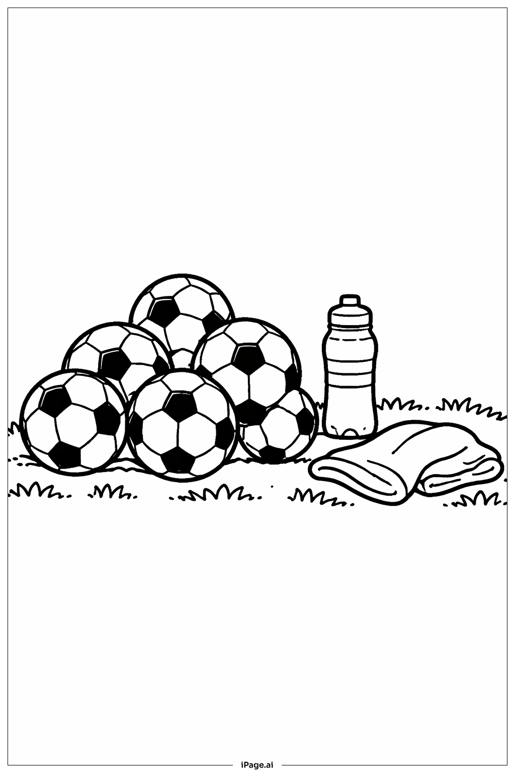 Fußball-Sammlung Ausmalseite