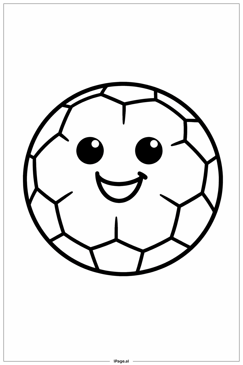  足球臉著色頁 