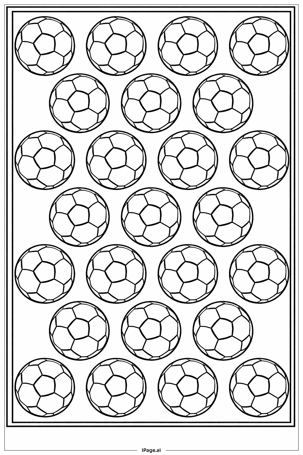  Trang tô màu Mẫu Quả Bóng Đá 