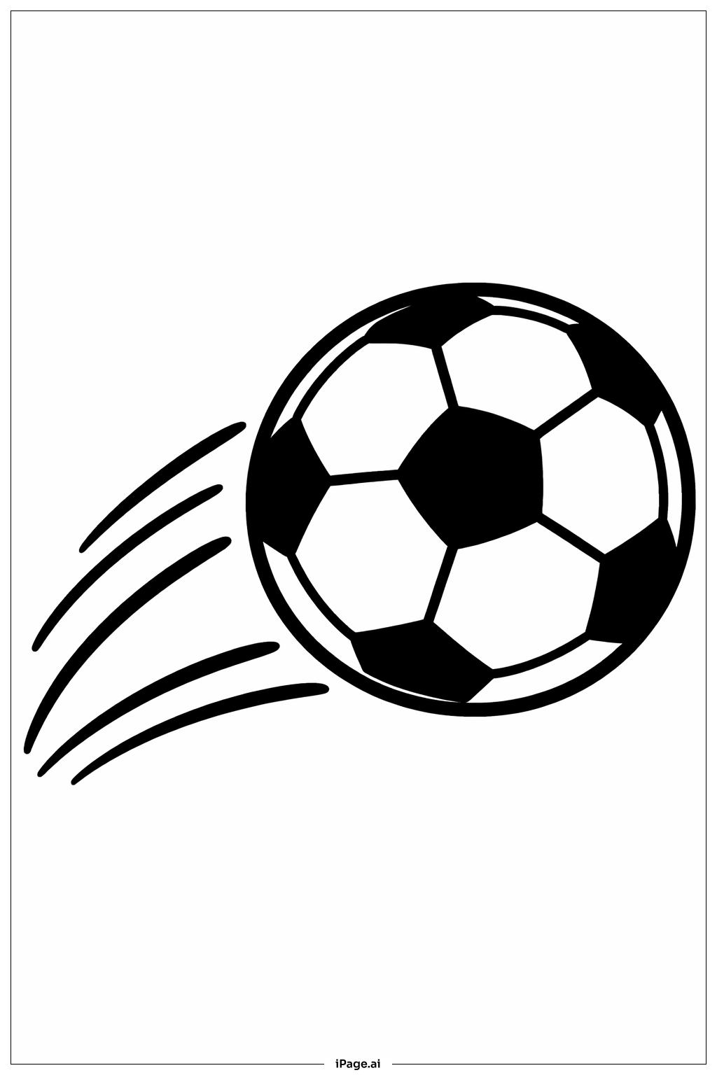  足球軌跡著色頁 