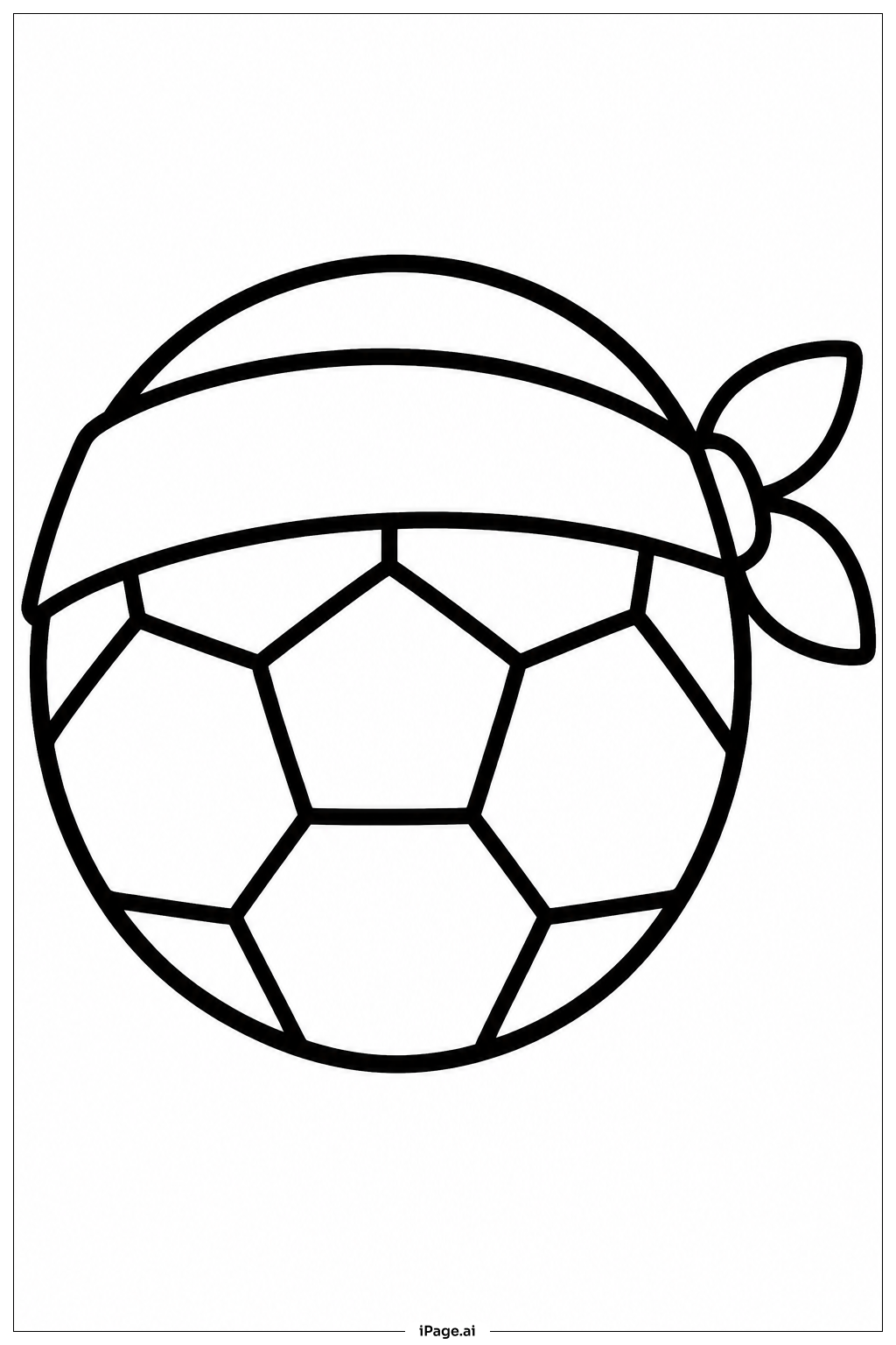 バンダナをつけたサッカーボール